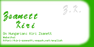 zsanett kiri business card